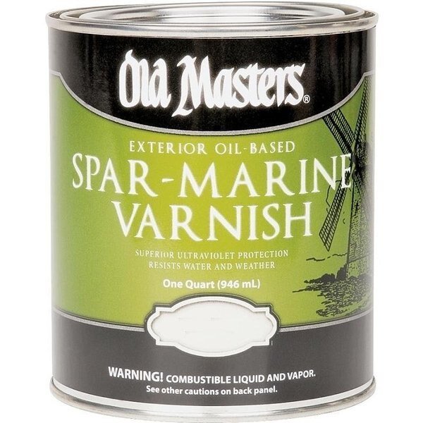 Spar Marine Varnish, Satin, Liquid, 4 qt, Can, Old Masters, Mfr#: 92304